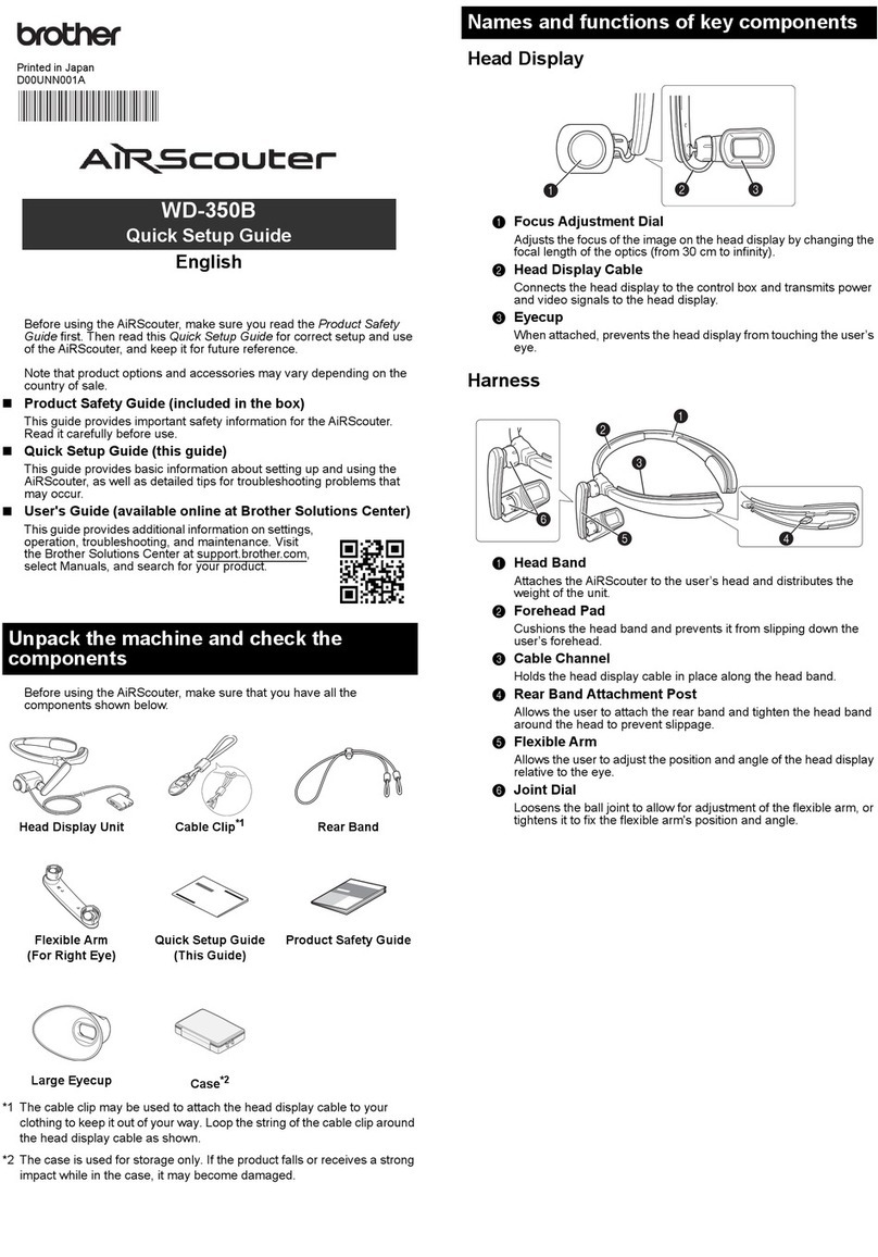 Brother AIRScouter WD-350B Installation and operation guide