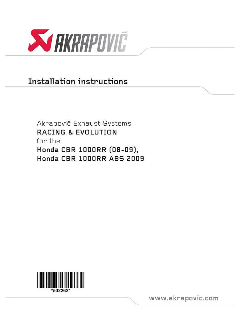 Akrapovic S-H10R6L-TC installation instructions