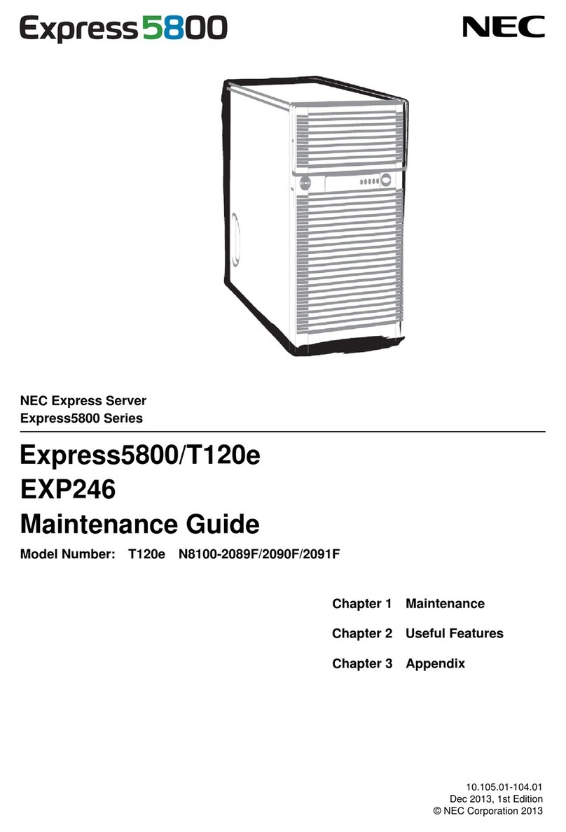 NEC Express5800/T120e User manual