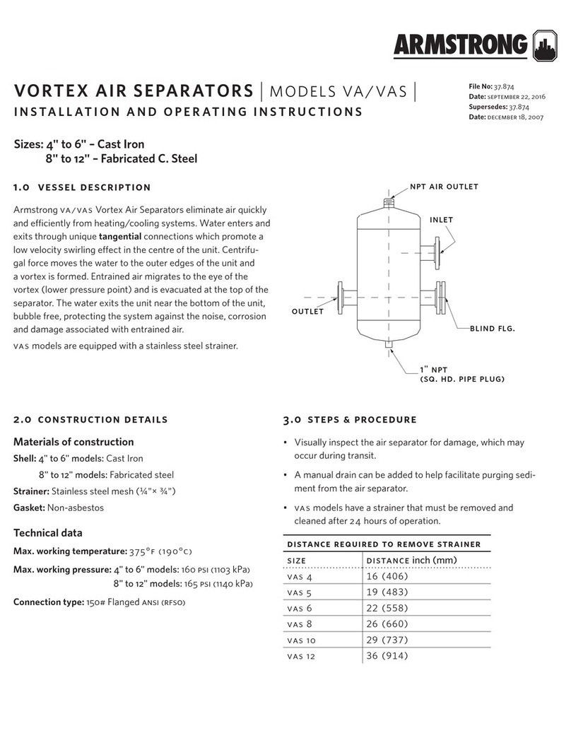 Armstrong VORTEX Installation and operating manual