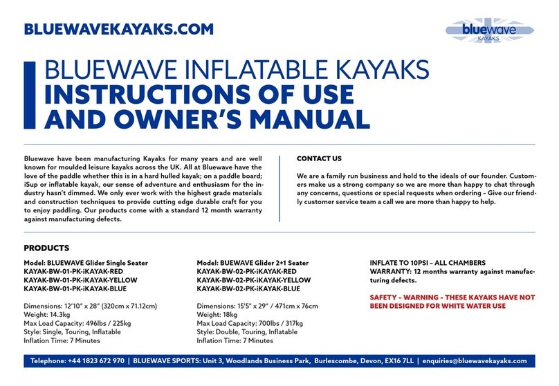 Blue Wave KAYAK-BW-01-PK-iKAYAK-RED Instructions of use and owners manual