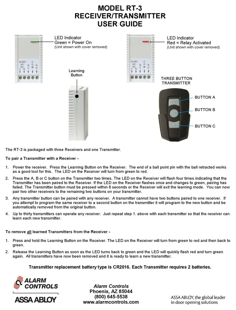Alarm Controls Corporation RT-3 user guide Alarm Controls Corporation RT-3 user guide
