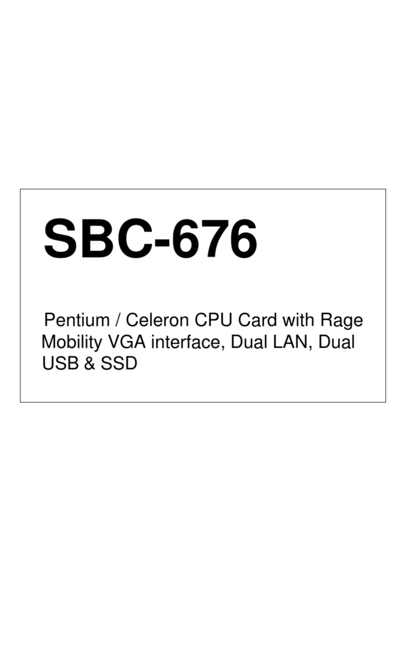 Aaeon SBC-676 Quick installation guide