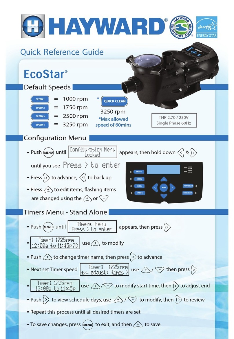 Hayward EcoStar User reference guide