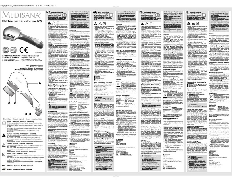 Medisana LCS instruction manual