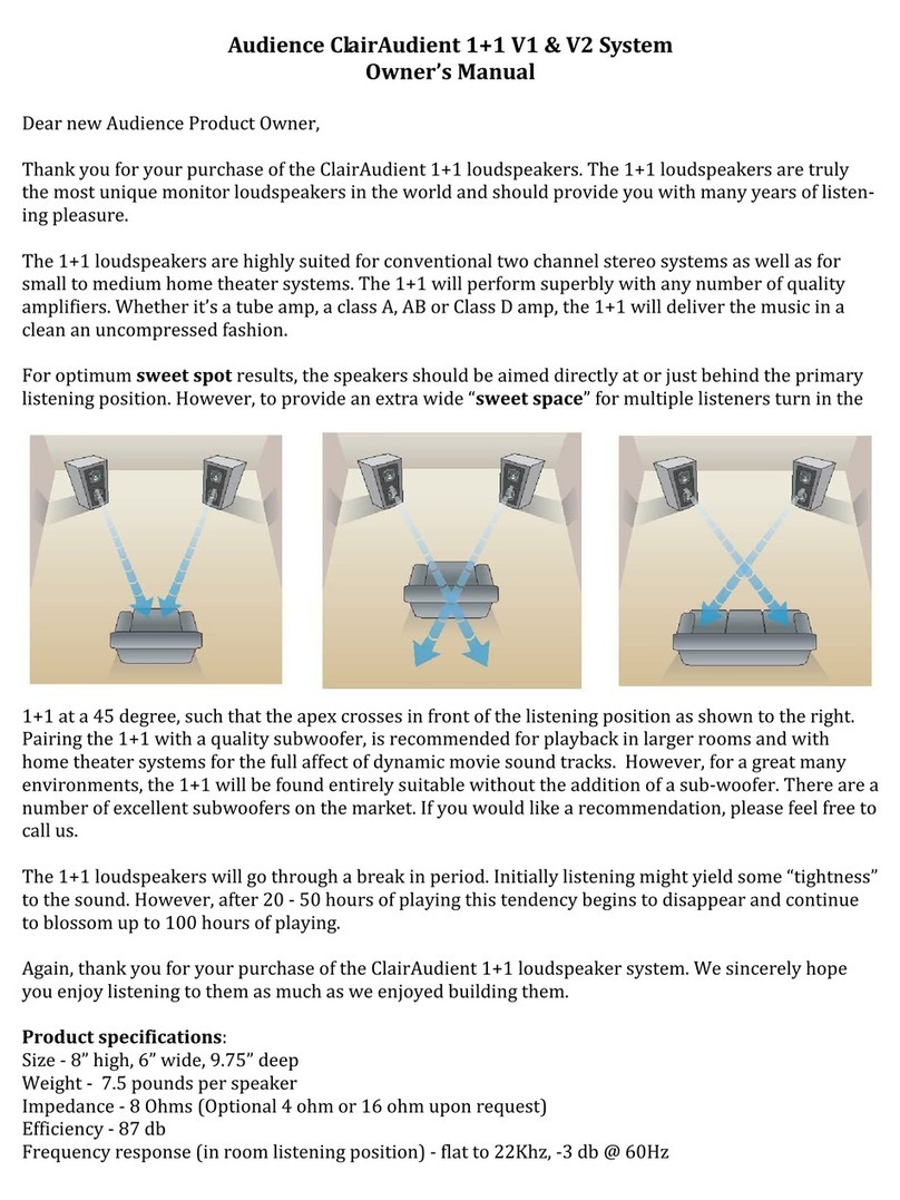 Audience ClairAudient 1+1 V1 owner's manual