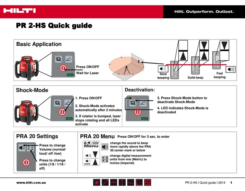 Hilti PR 2-HS User manual