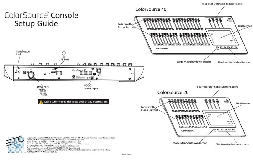 ETC ColorSource 20 Setup guide