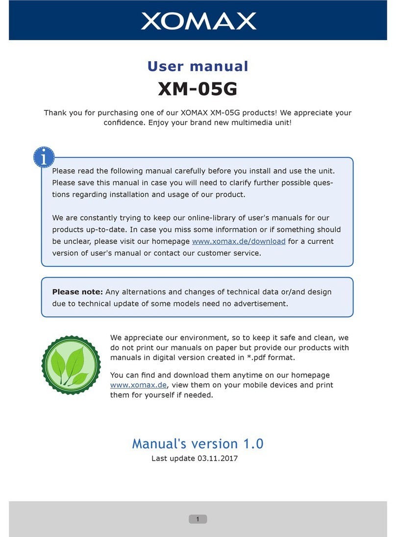 Xomax XM-05G User manual