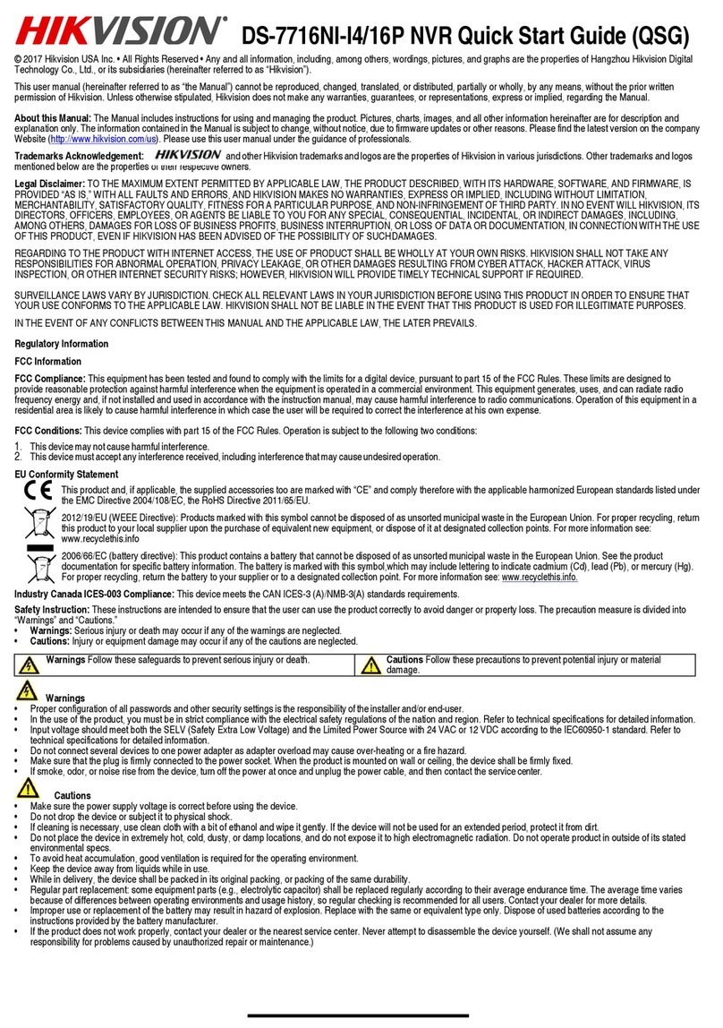 HIK VISION DS-7716NI-I4/16P User manual