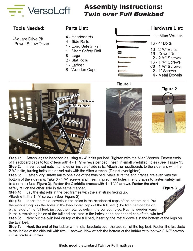 A&L Furniture VersaLoft ALF187 User manual