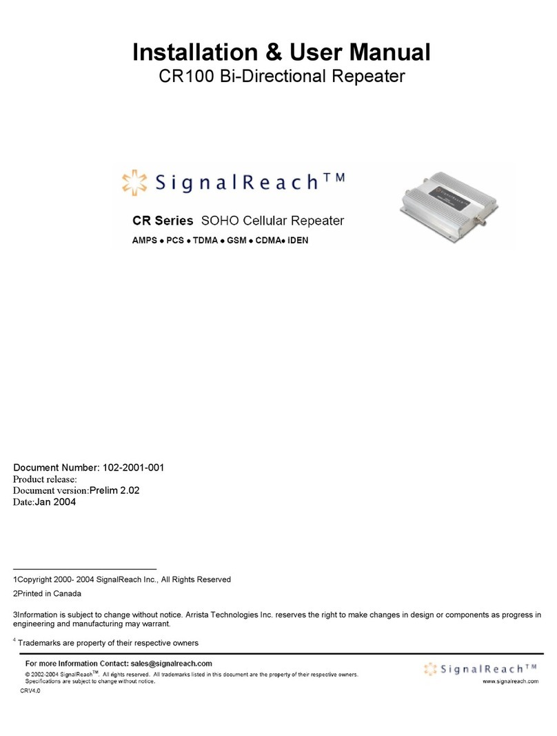 SignalReach CR100 Installation & user manual
