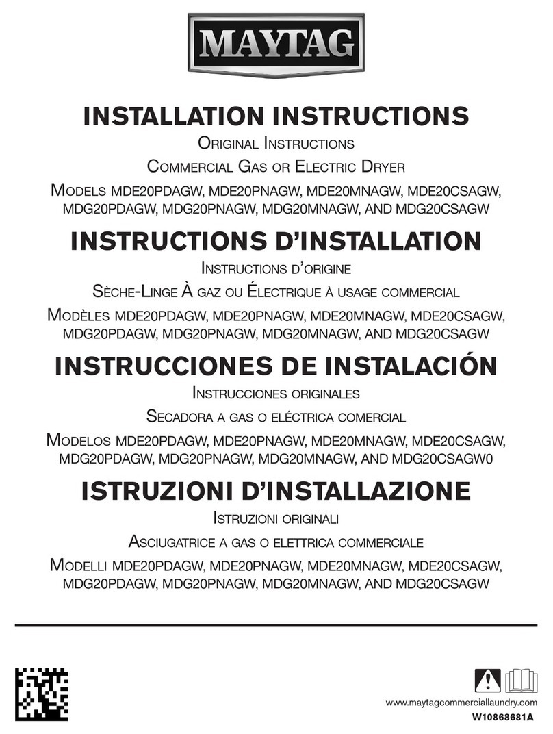 Maytag MDE20PNAGW User manual