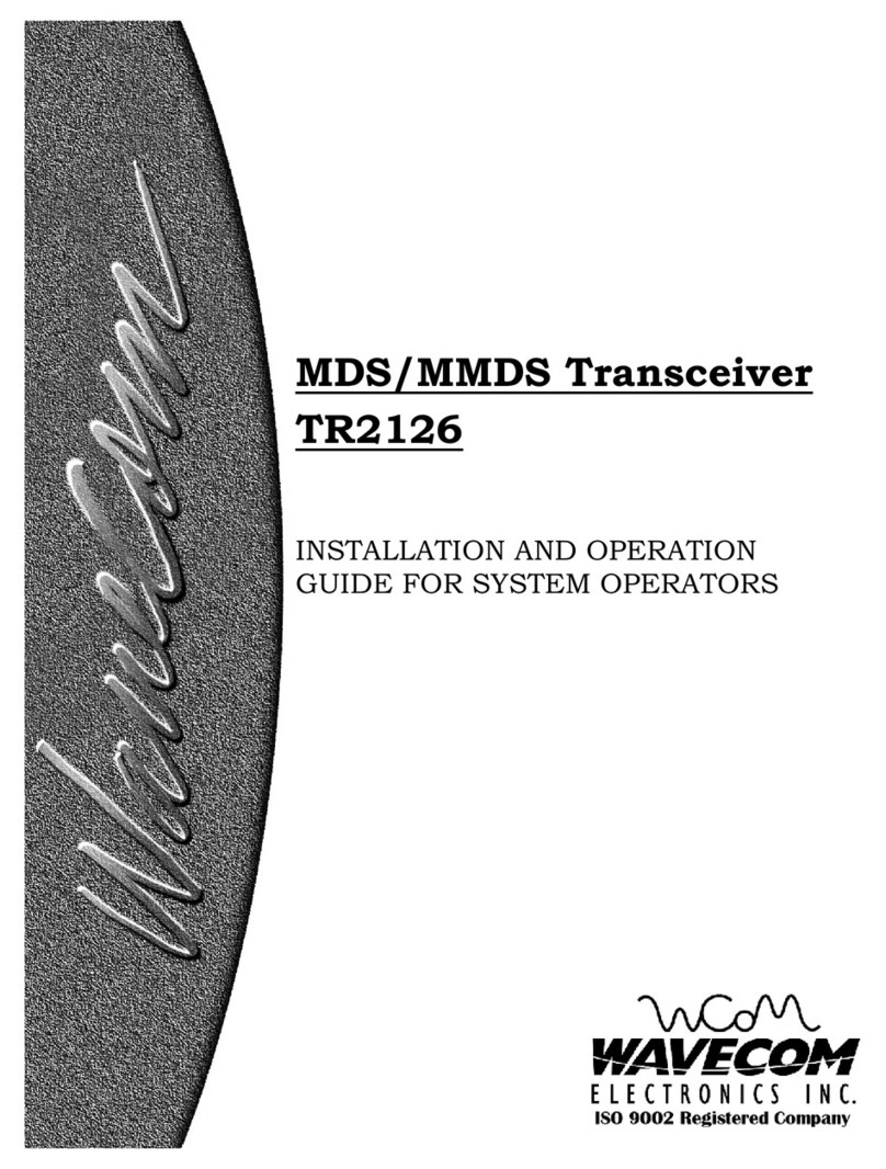 Wavecom TR2126 Operating instructions