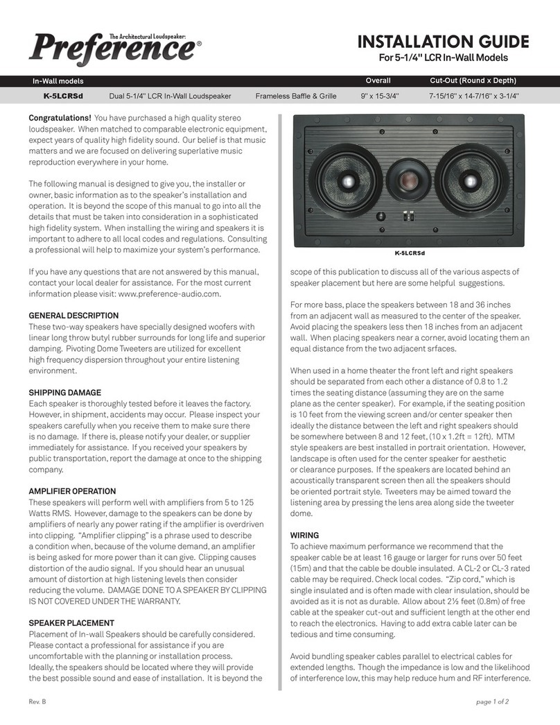 Preference K-5LCRSd installation guide