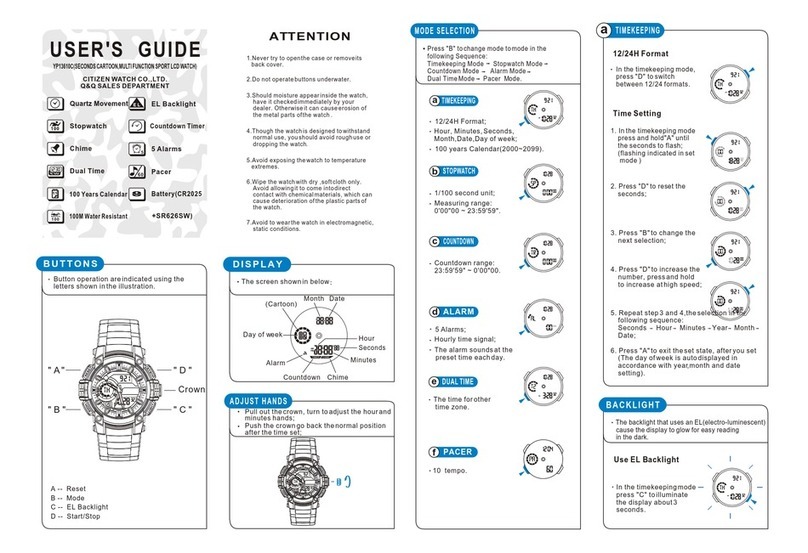 Citizen YP13610C User manual