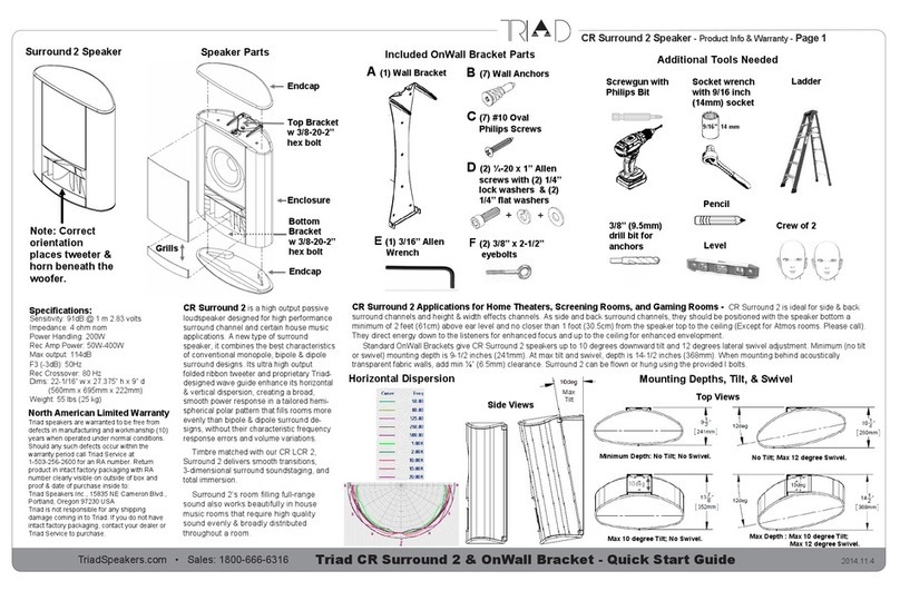 Triad CR Surround 2 User manual