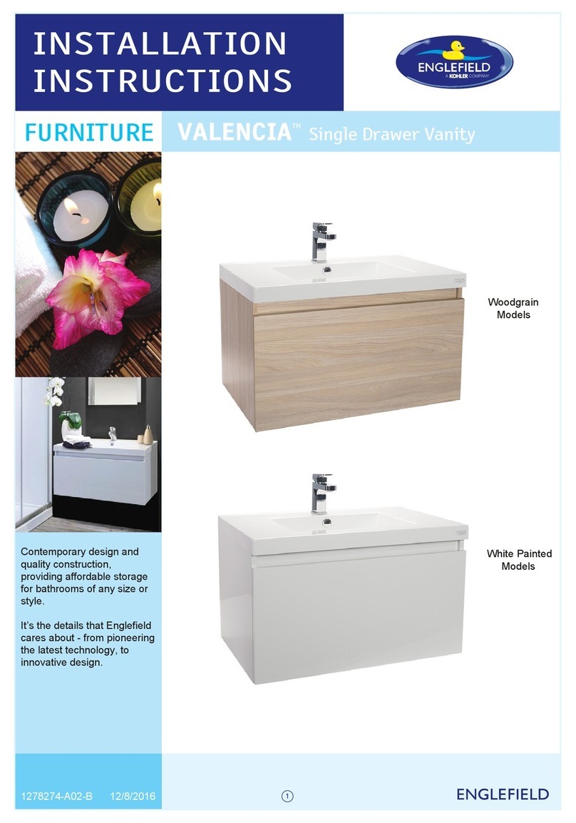 Englefield Valencia Single Drawer Vanity installation instructions
