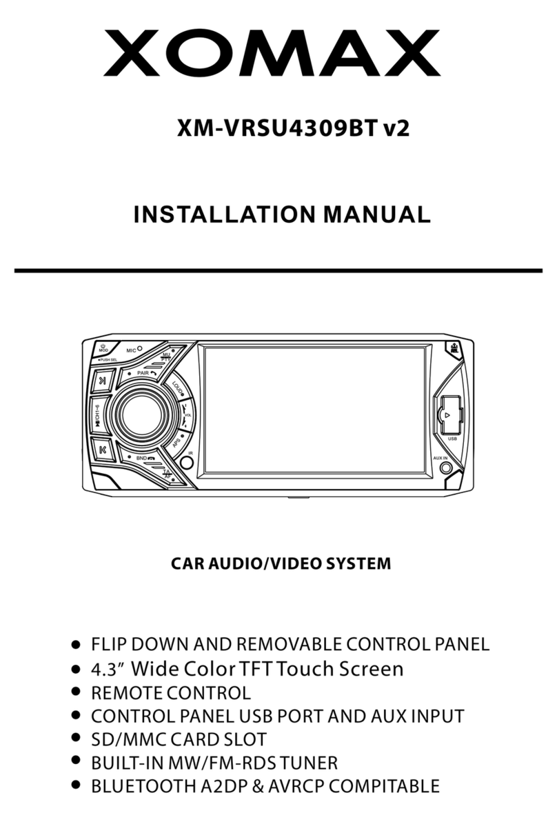 Xomax XM-VRSU4309BT v2 installation manual
