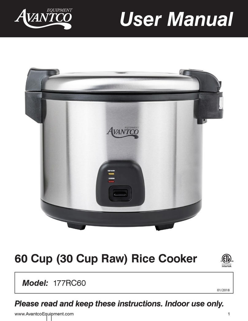 Avantco 177RC60 user manual