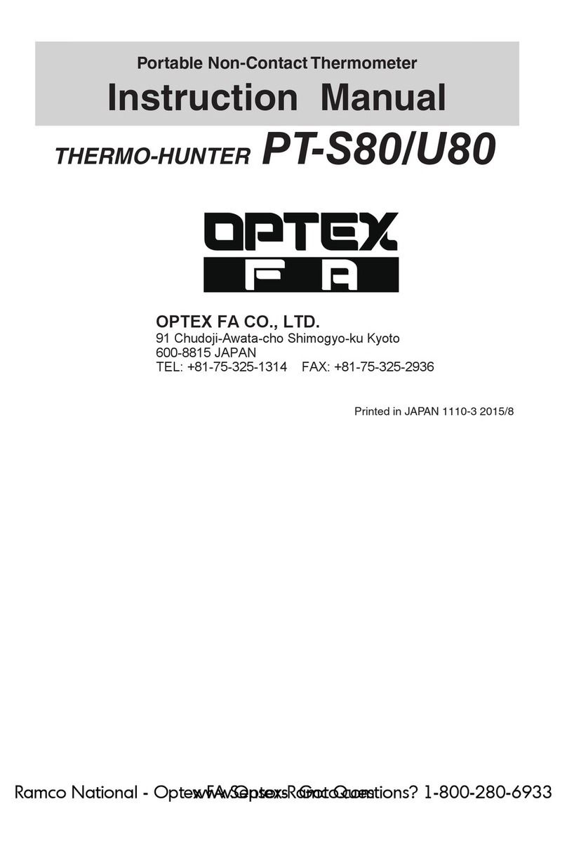 OPTEX FA Thermo-Hunter PT-S80 instruction manual