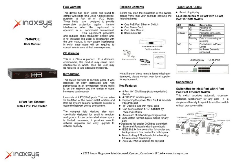 Inaxsys IN-84POE User manual