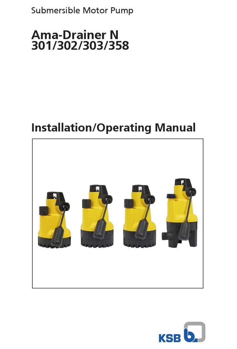 KSB Ama-Drainer N 302 Installation and operating manual