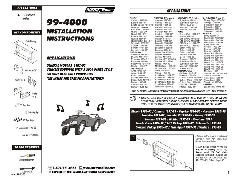 Metra Electronics 99-4000 User manual