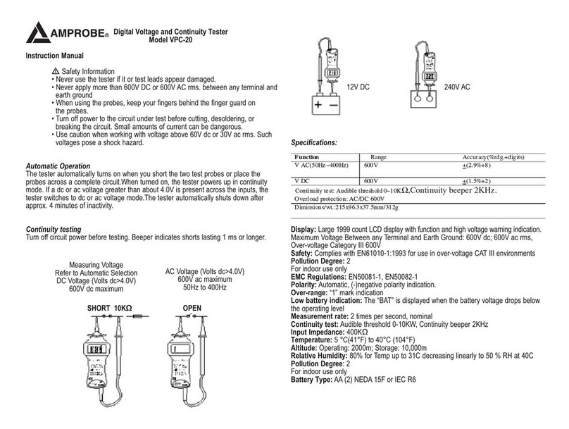 Amprobe VPC-20 User manual