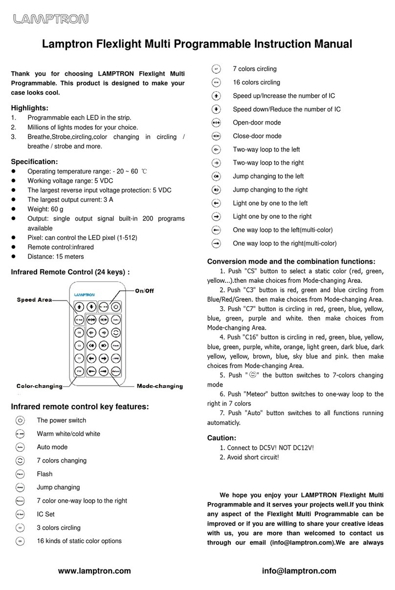 Lamptron Flexlight Multi Programmable User manual