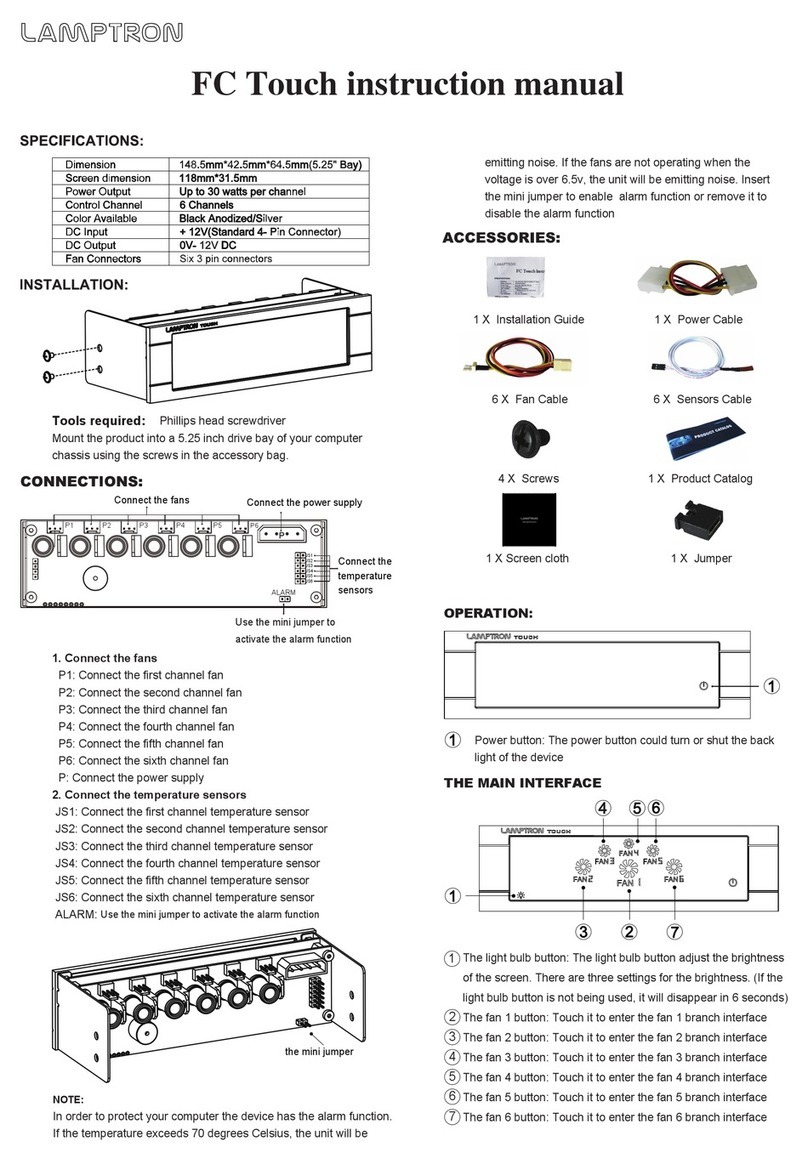 Lamptron FC Touch instruction manual Lamptron FC Touch instruction manual