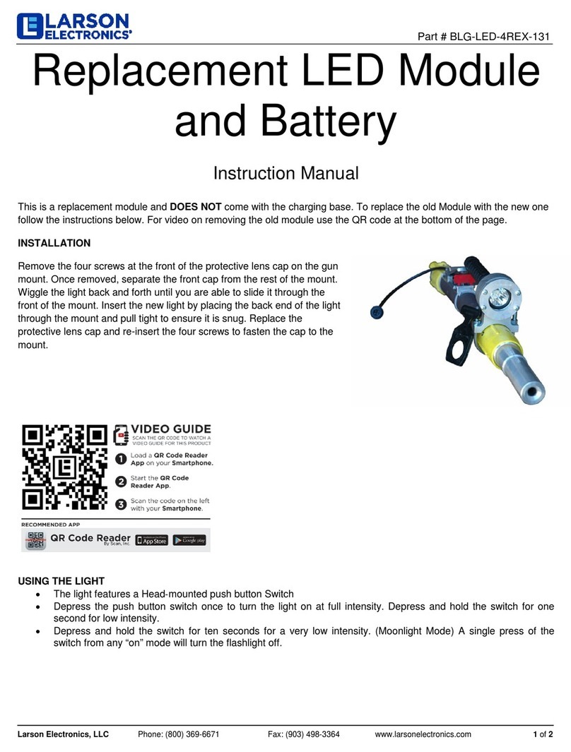 Larson Electronics BLG-LED-4REX-131 instruction manual