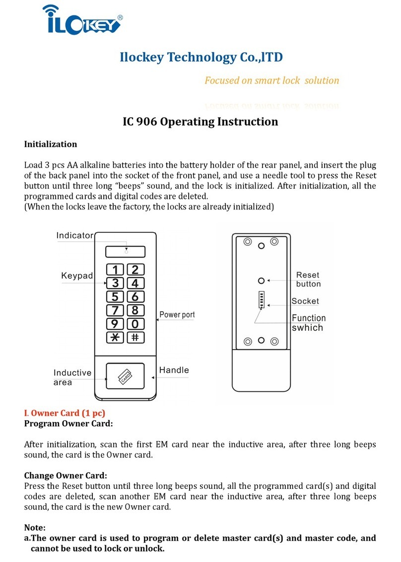 Ilockey IC 906 Operating	 instruction