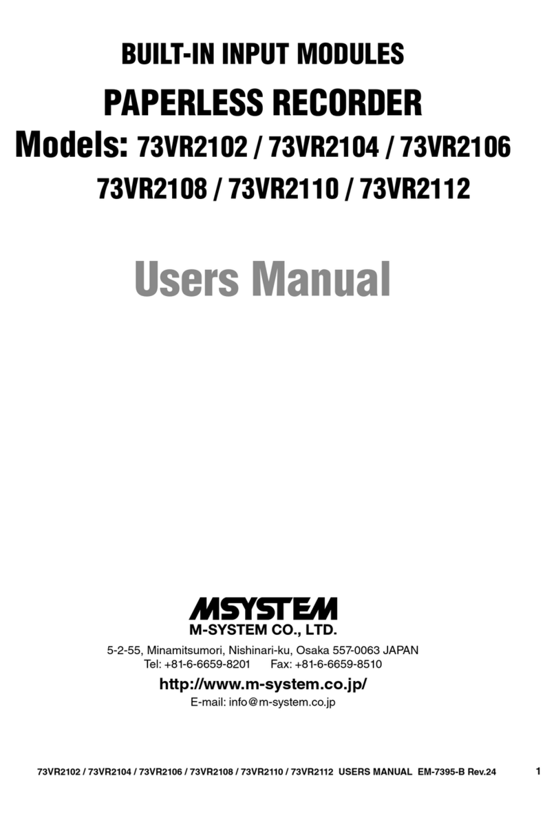 M-system 73VR2102 user manual
