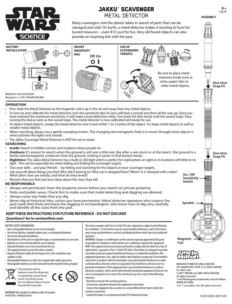 Uncle Milton Star Wars Science JAKKU SCAVENGER manual