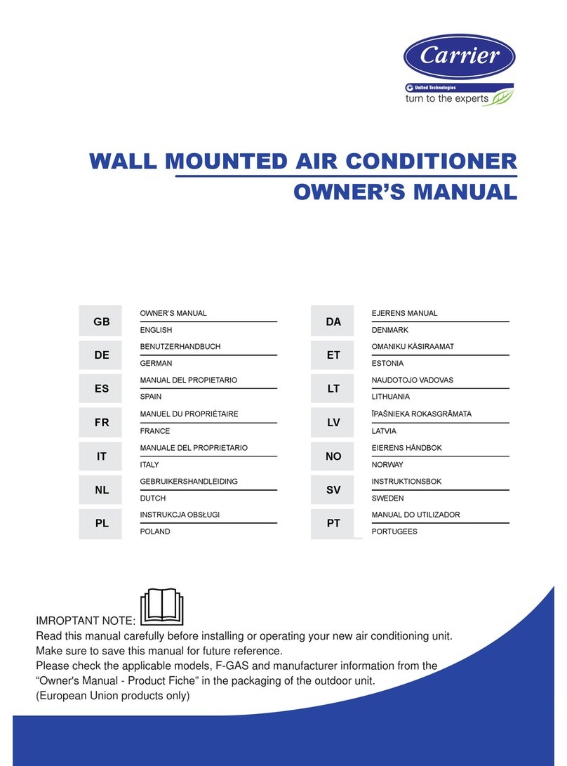 Carrier 42QHP09E8S series User manual