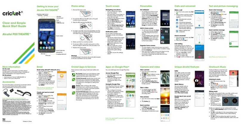 Alcatel PIXI THEATRE User manual