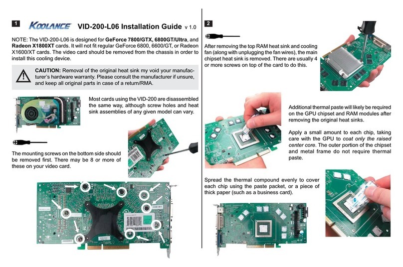 Koolance VID-200-L06 User manual