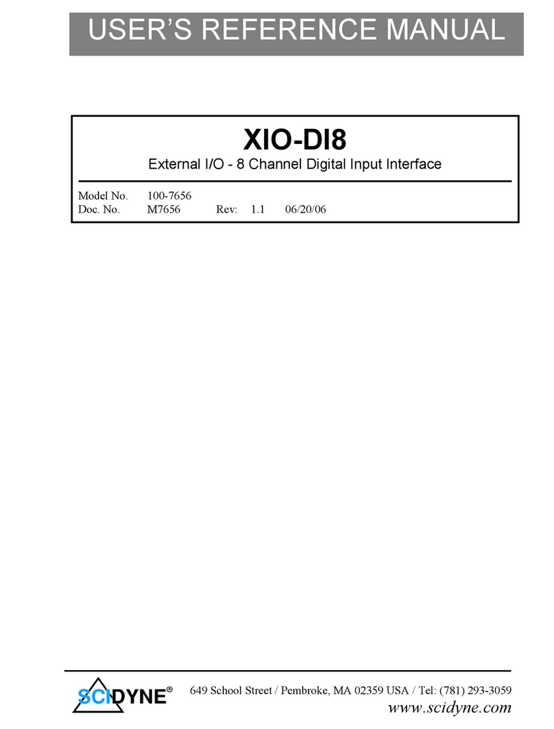 SCIDYNE XIO-DI8 User's reference manual