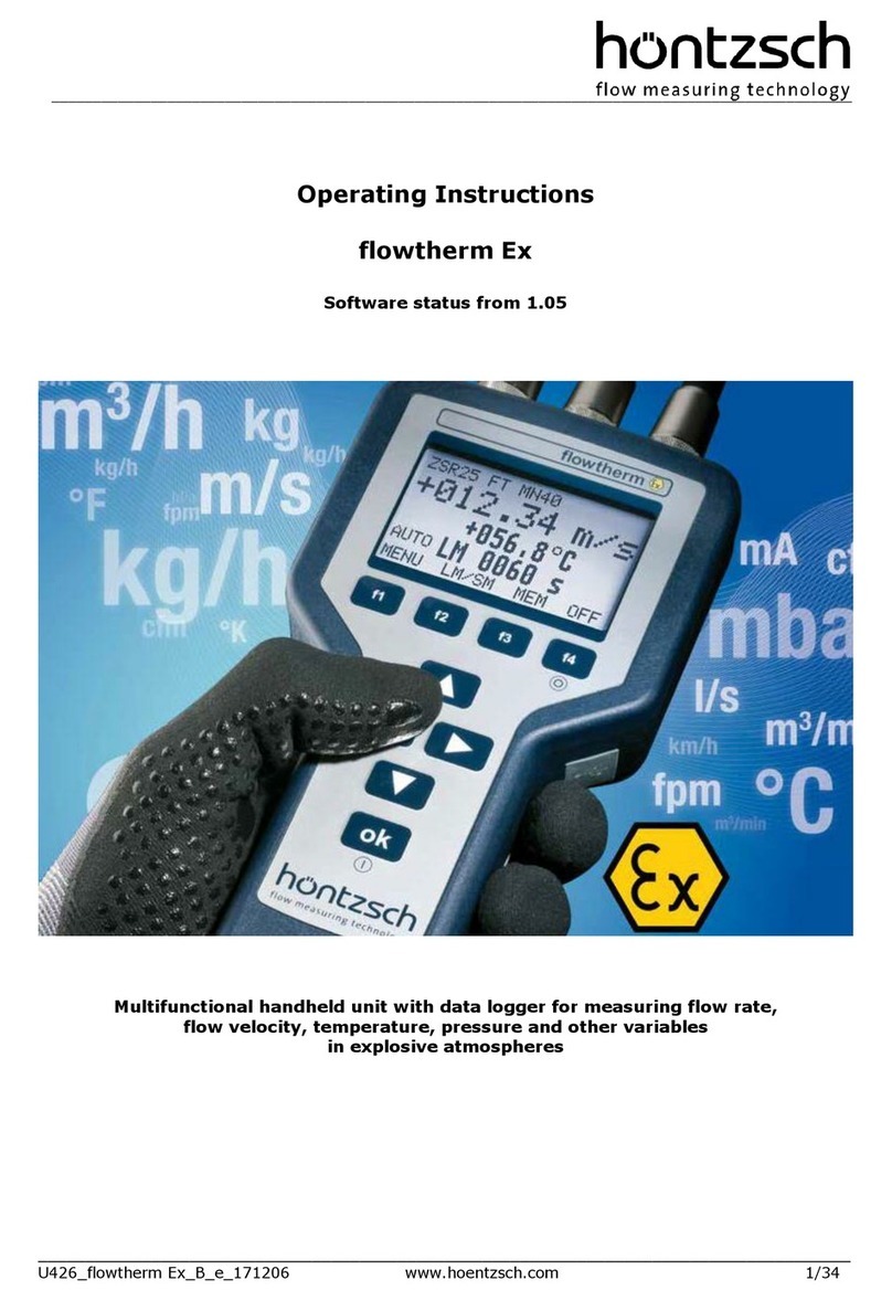 Hontzsch flowtherm Ex operating instructions