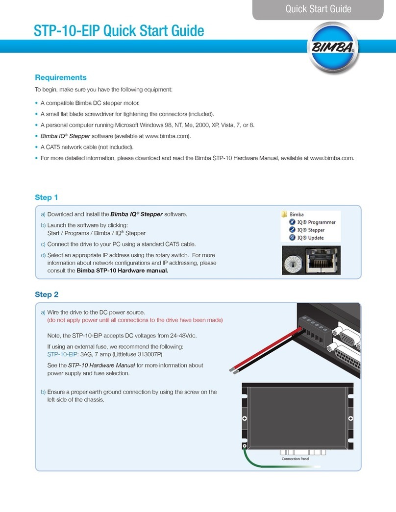 Bimba STP-10-EIP quick start guide