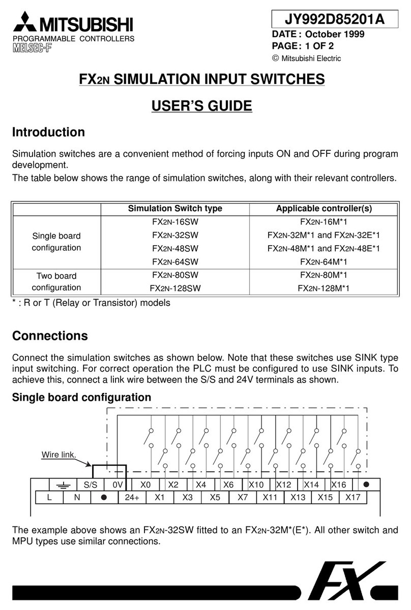 Mitsubishi Electric MELSEC FX2N-16SW user guide Mitsubishi Electric MELSEC FX2N-16SW user guide