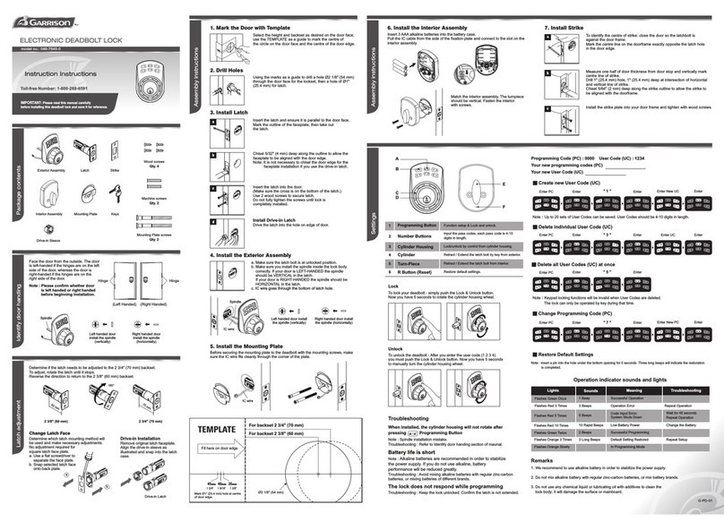 Garrison 046-7845-0 installation instructions