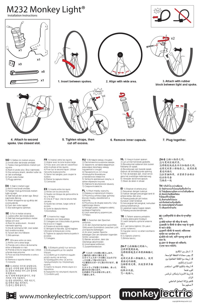 monkey lectric M232 installation instructions