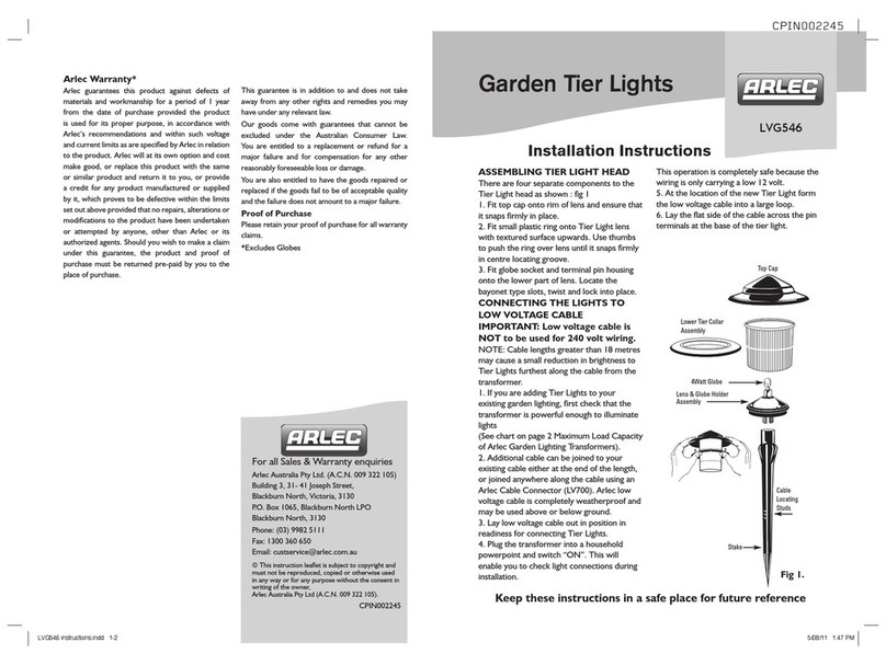 Arlec LVG546 installation instructions