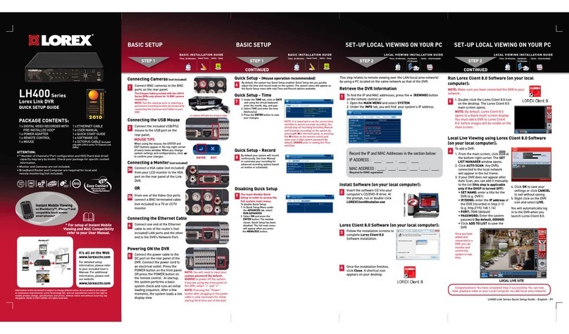 Lorex LH400 LINK SERIES User manual