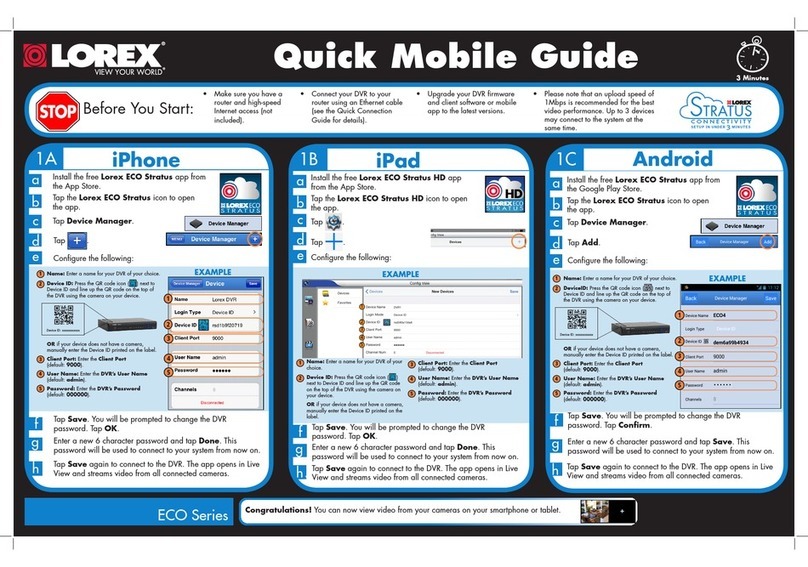 Lorex ECO Series Operator's manual