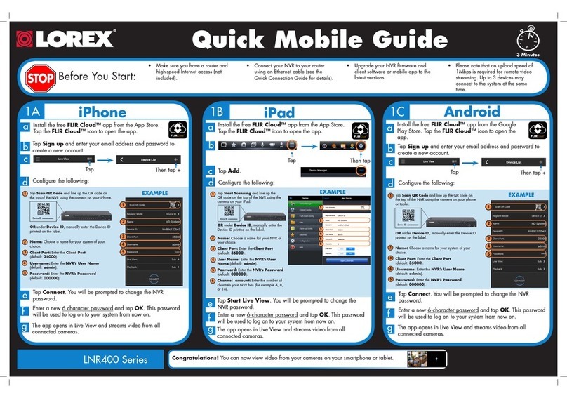 Lorex LNR400 SERIES Operator's manual