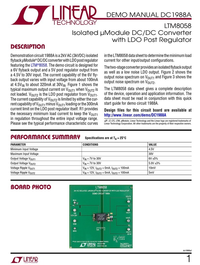Linear Technology LTM8058 Demo Manual Linear Technology LTM8058 Demo Manual