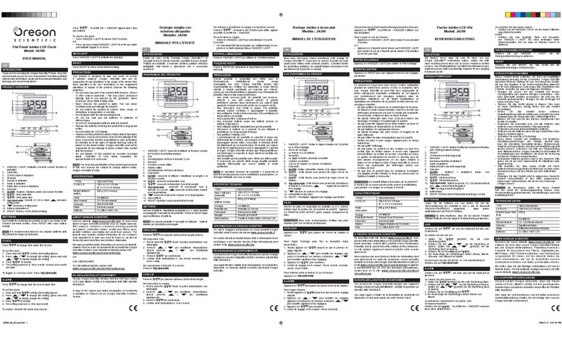Oregon Scientific JA200 User manual